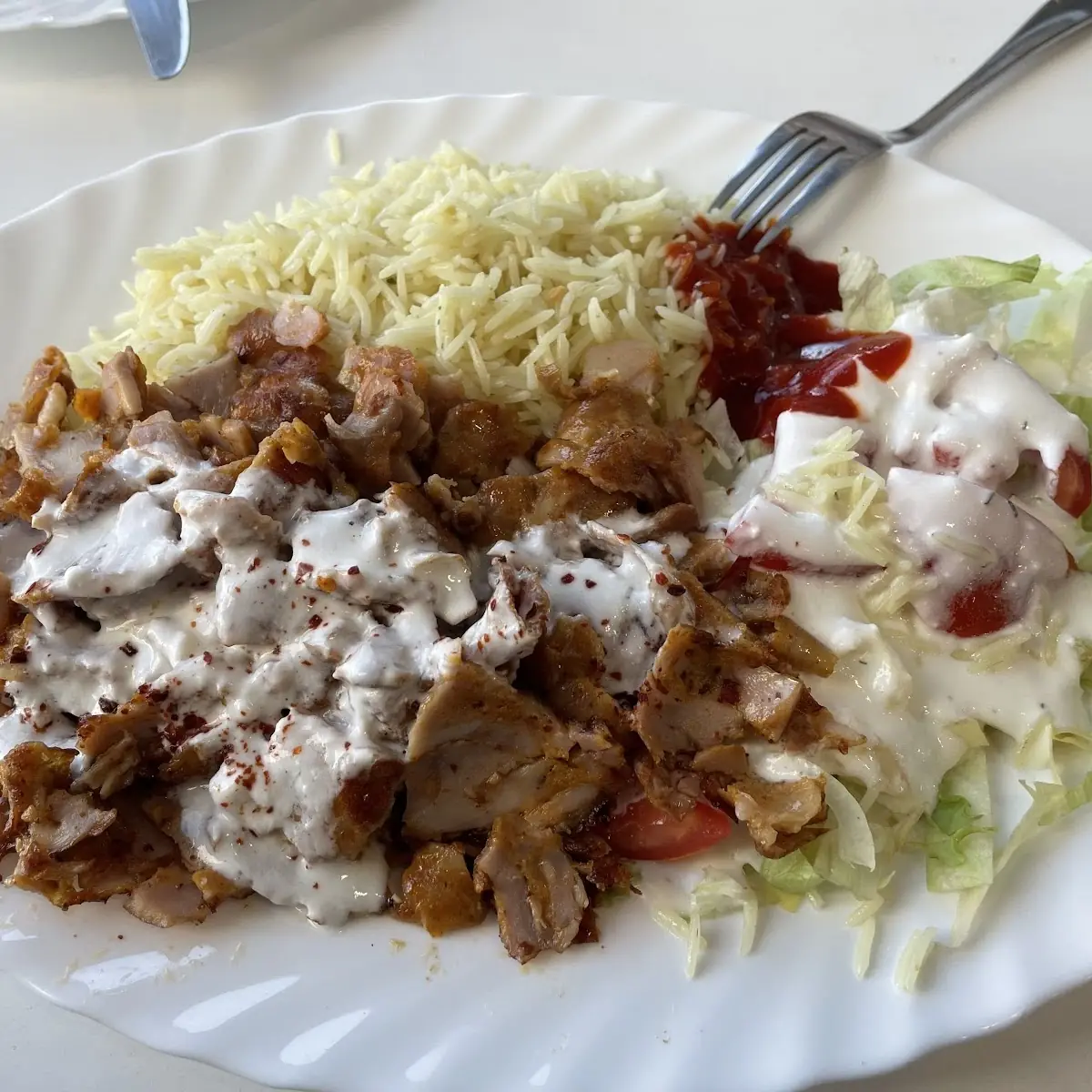 Hühnerkebap Teller