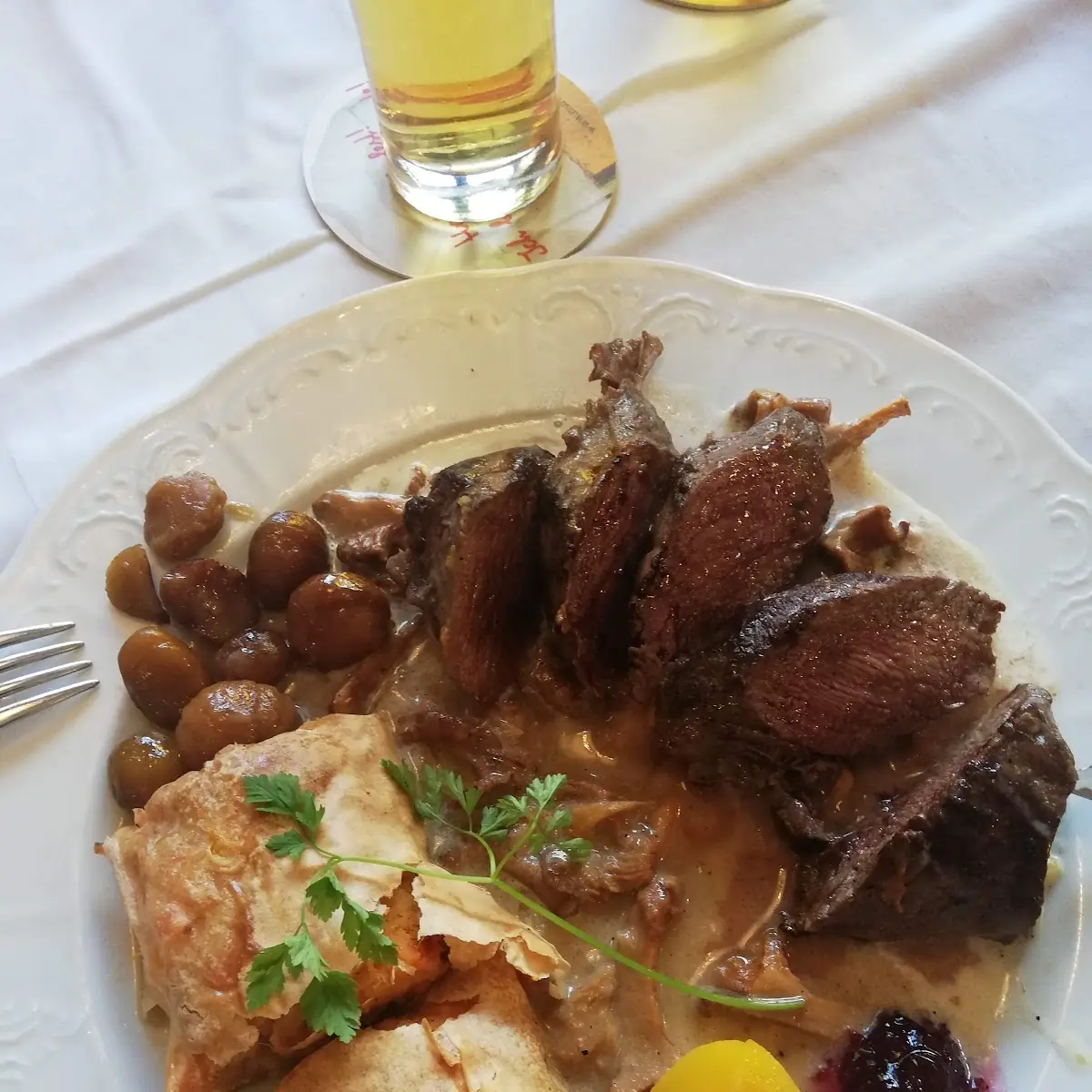 Hirschfilet Mit Maroni