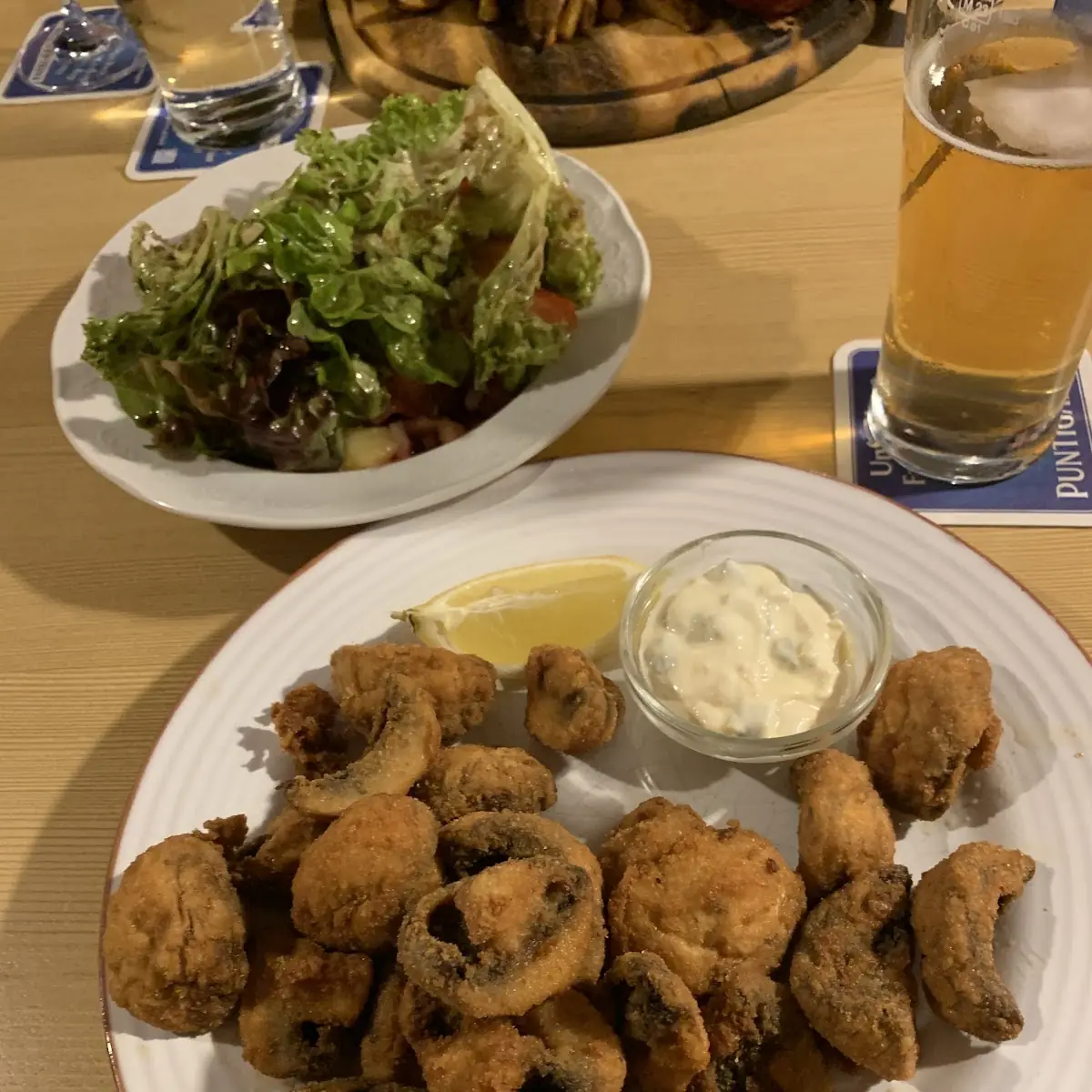 Gebackene Champignons