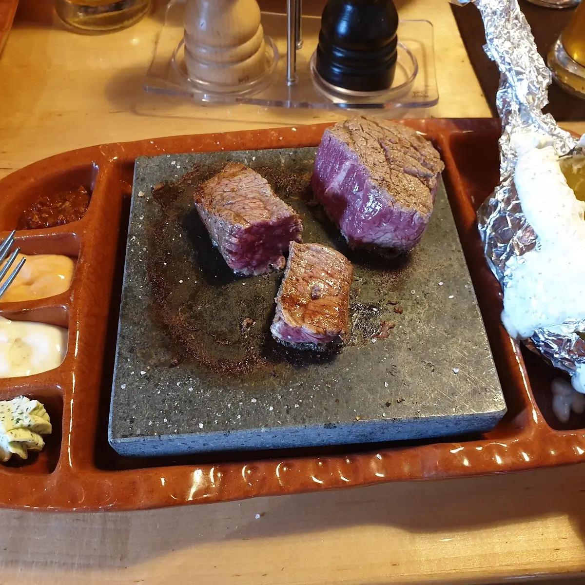 Steak Auf Heißem Stein