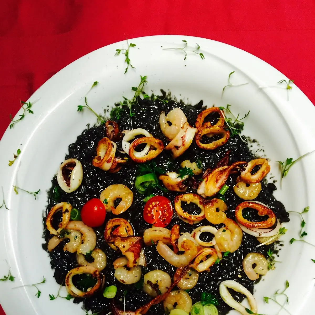 Risotto Nero Con Calamari
