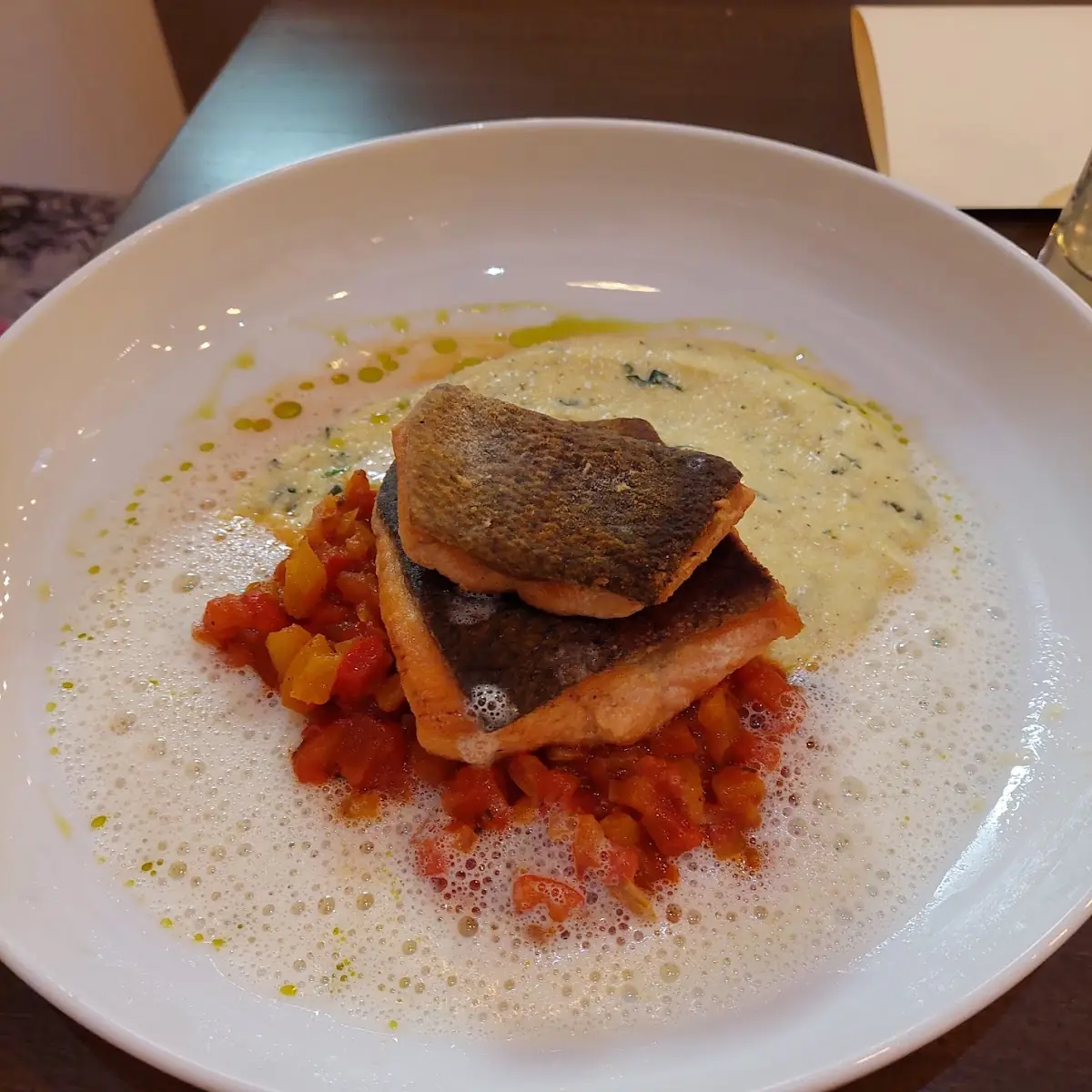 Lachsfilet Mit Cremiger Polenta