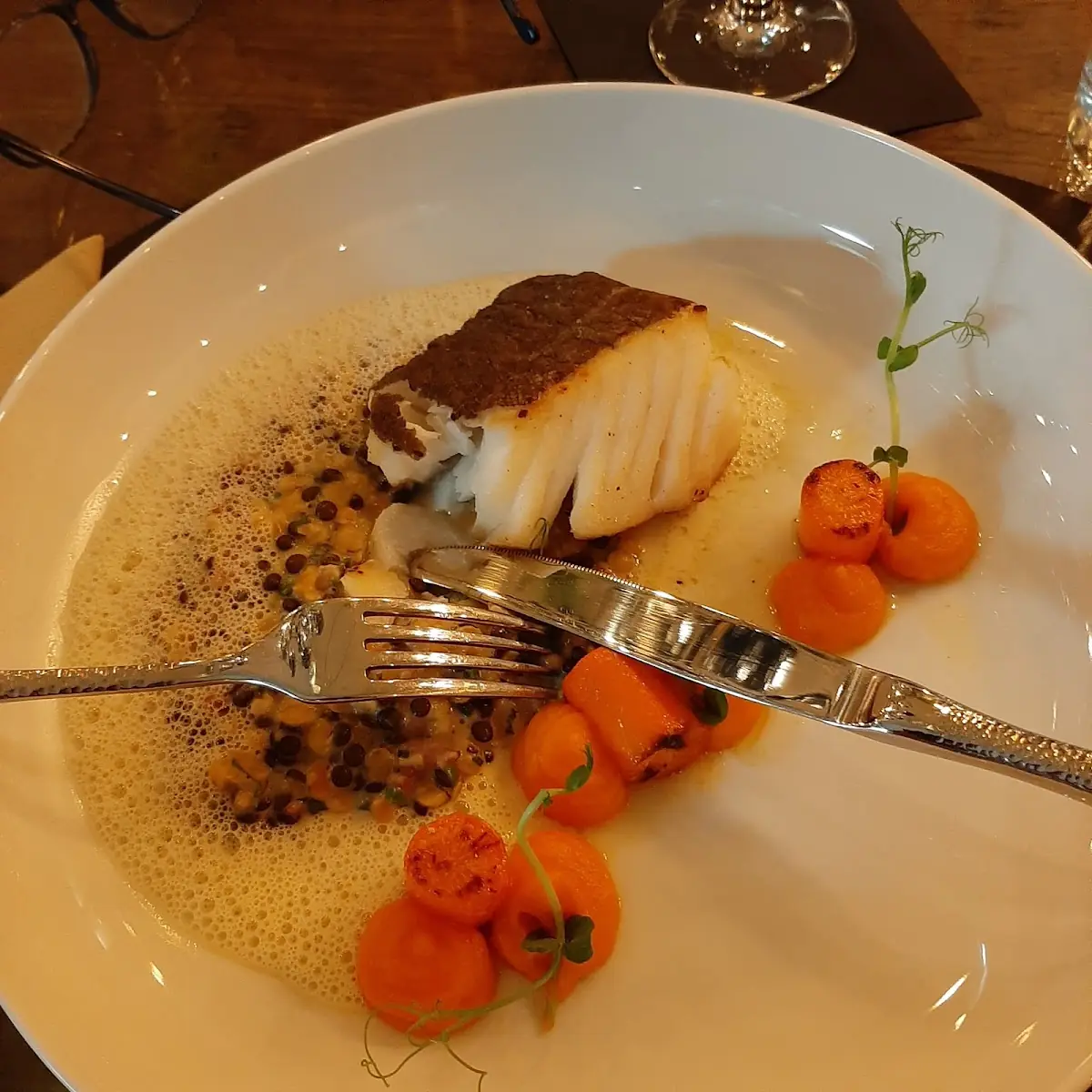 Skreifilet Mit Linsens Und Arottenremeck