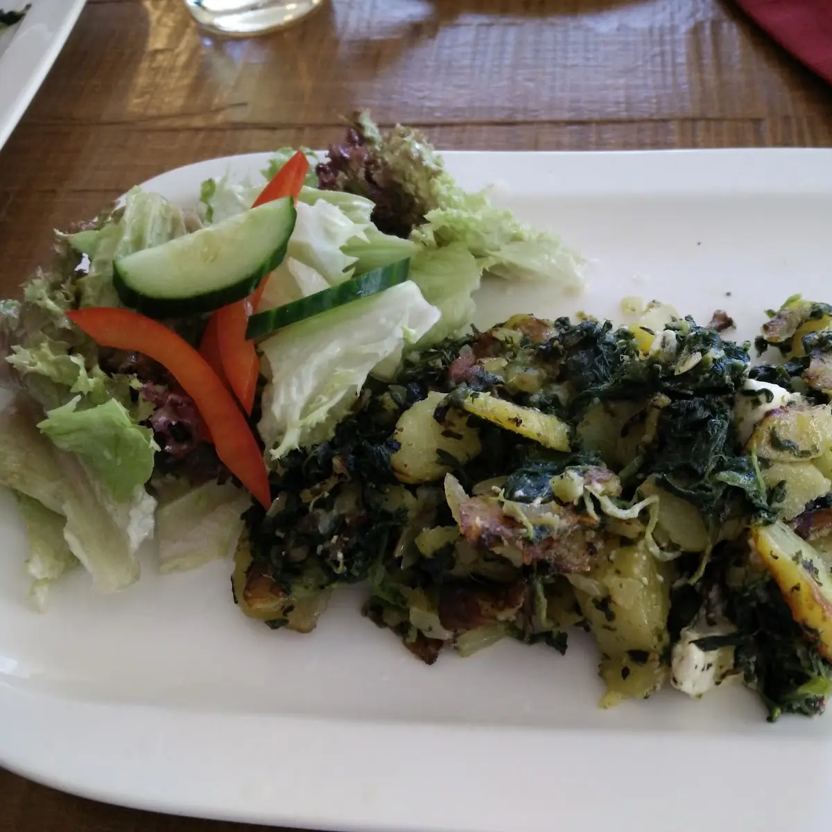 Spinatgröstl Mit Schafkäse