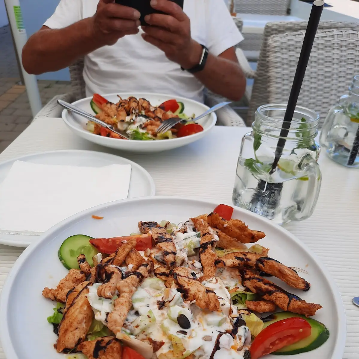 Salat Mit Gegrillten Hühnchen