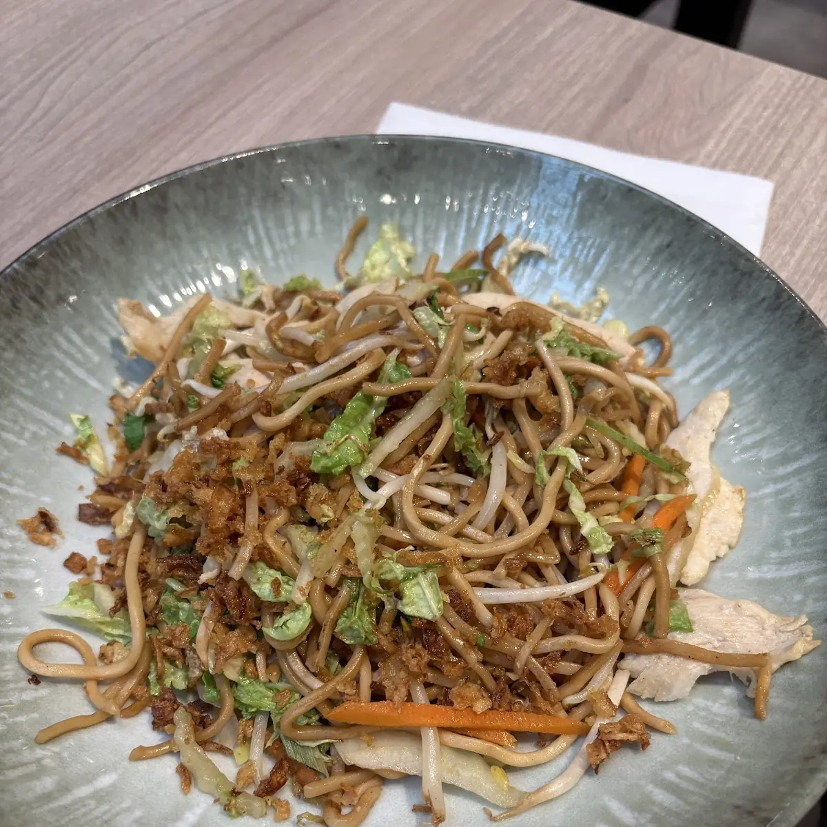 Gebratene Nudeln Mit Hühnchen