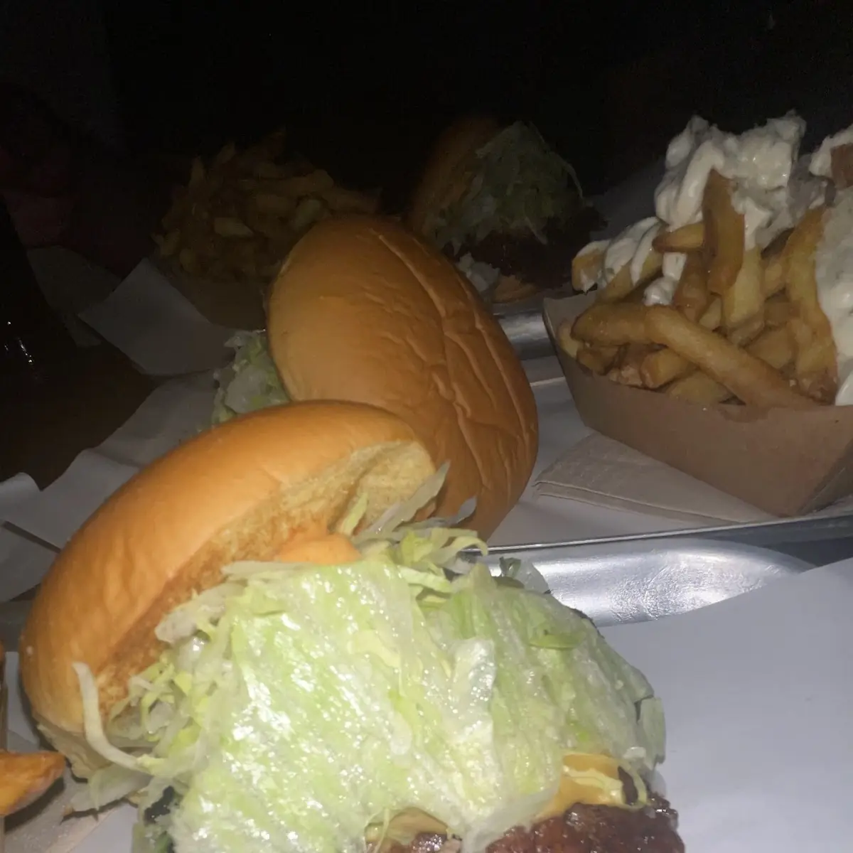 Beef Burger and Fries