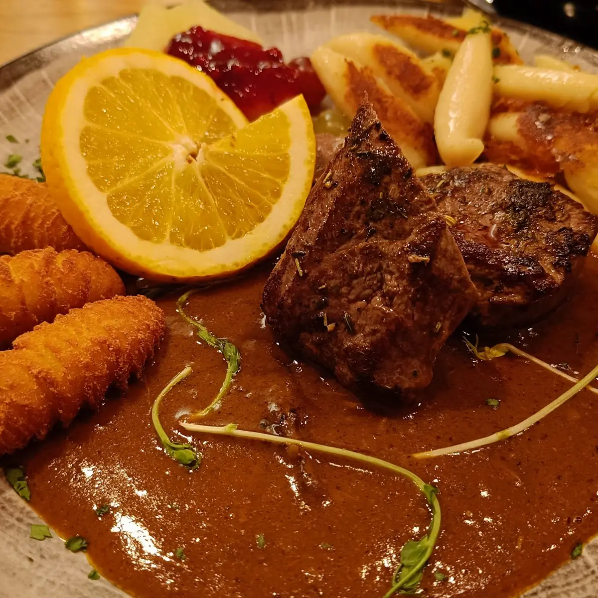 Hirschsteak