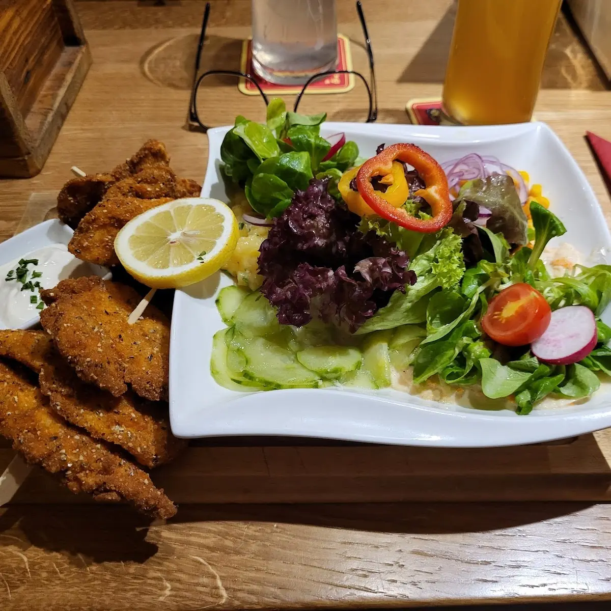 Steirischer Backstreifen Salat