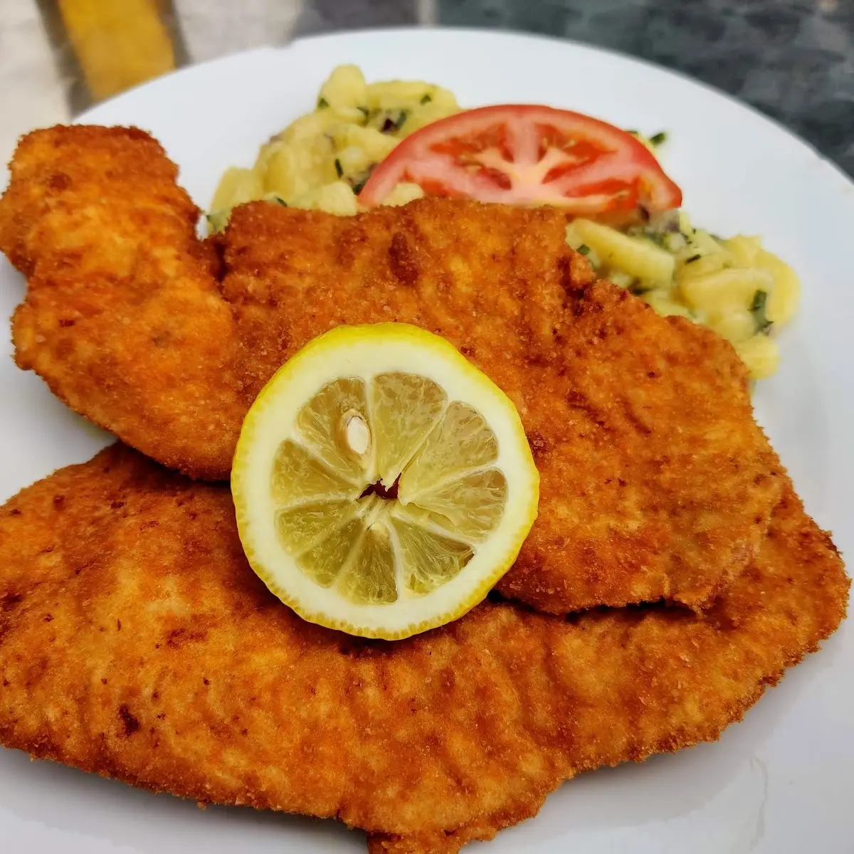Chicken Schnitzel With Potato Salad