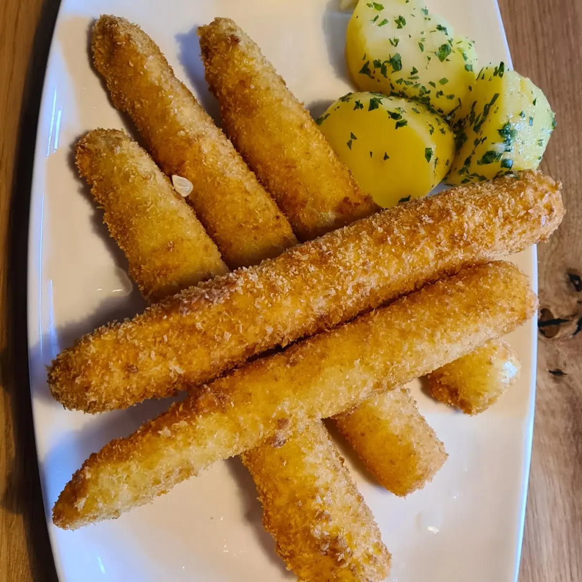 Breaded Asparagus snd Potatoes
