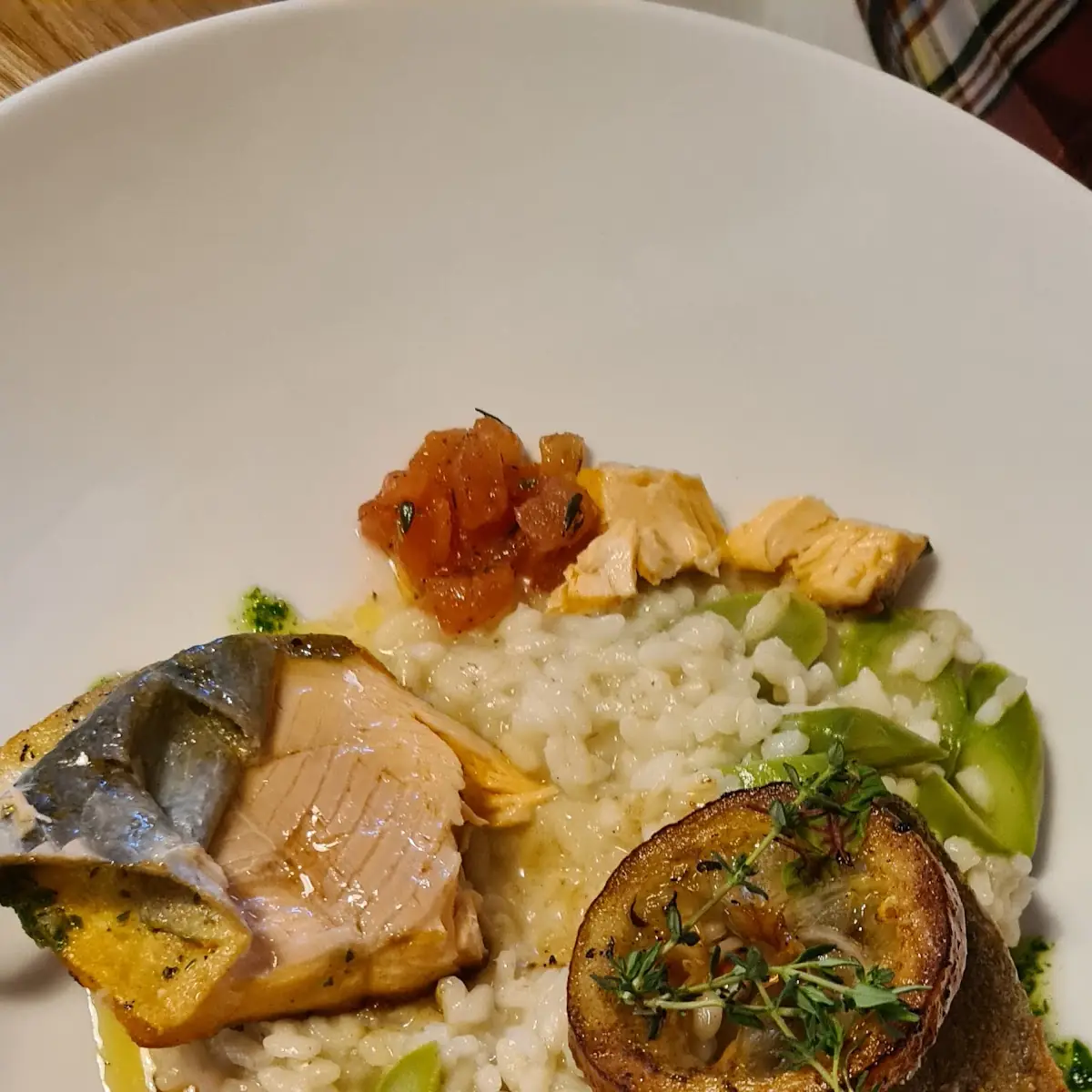 Zanderfilet and Asparagus Risotto