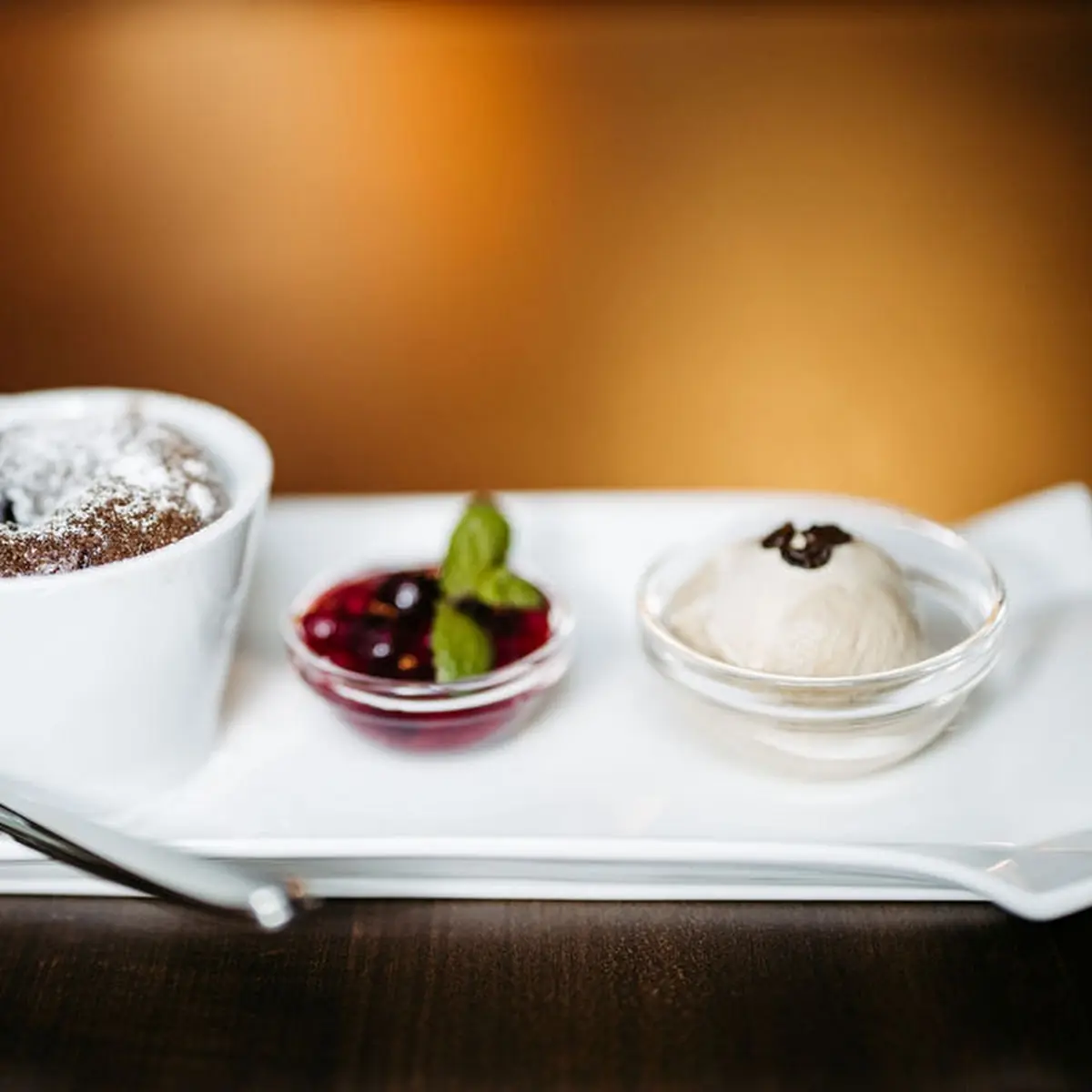 Souflierter Schokokuchen