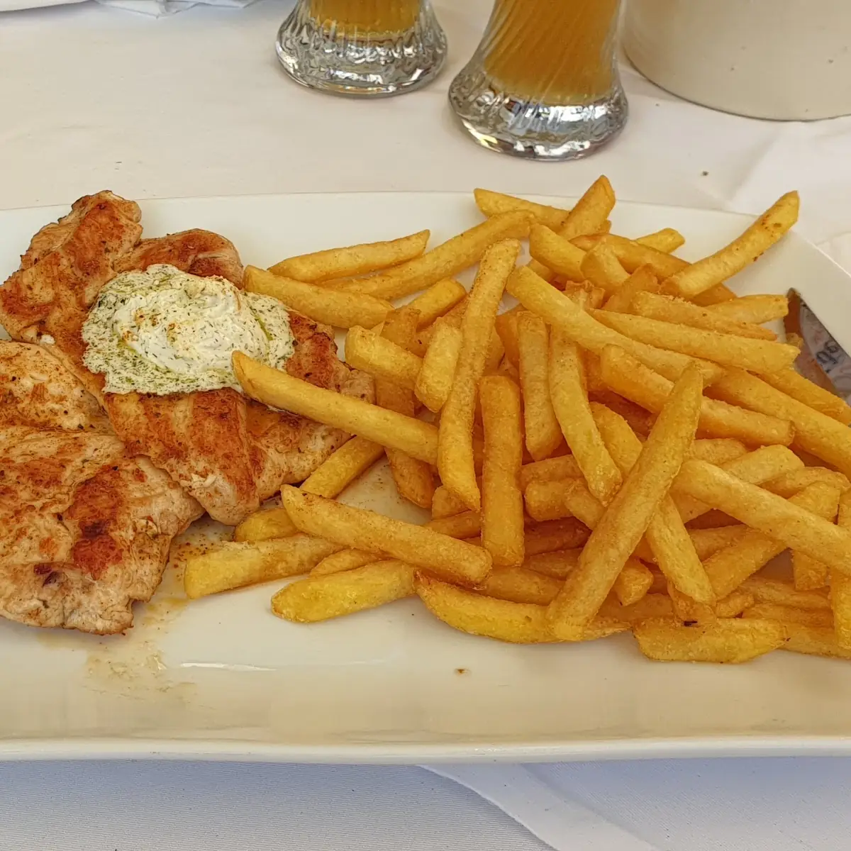 Putensteak Mit Pommes