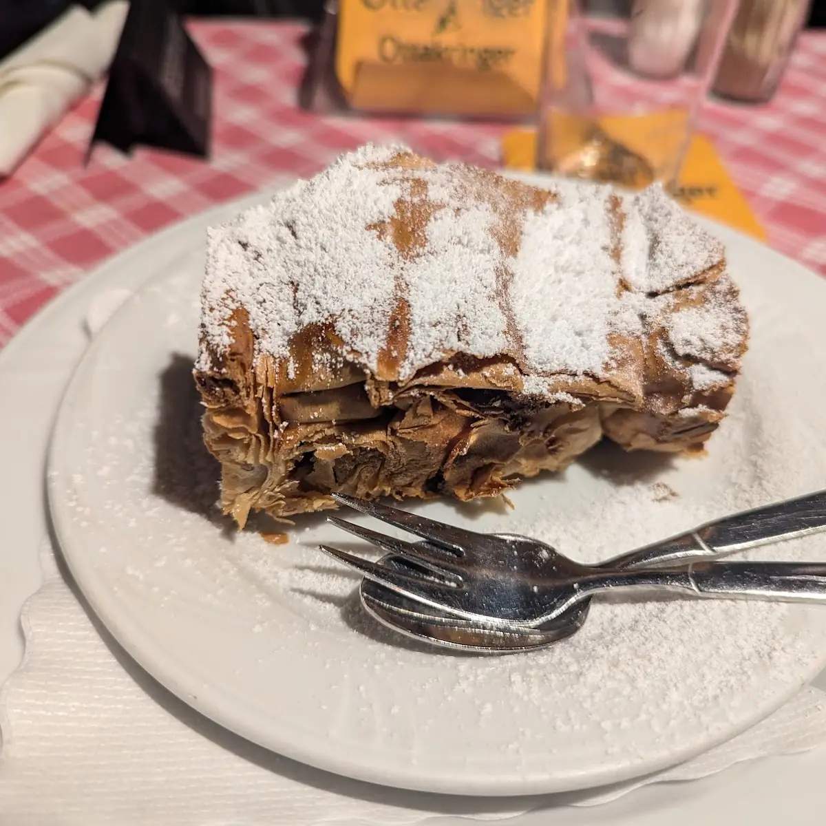 Apple Strudel with Vanilla Ice Cream