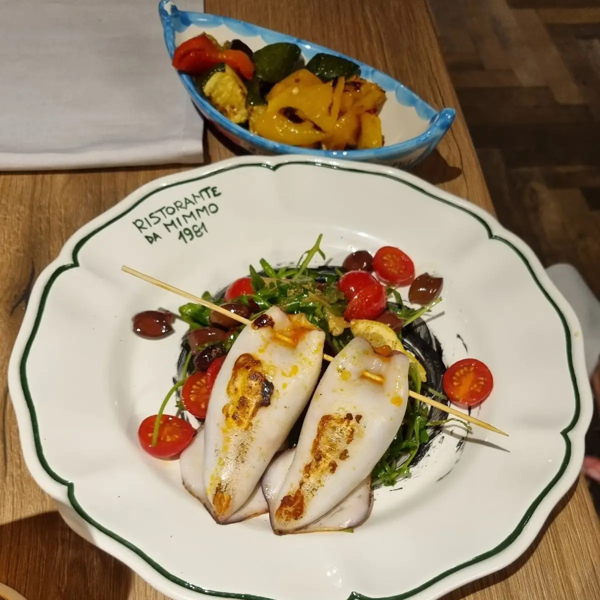 Gegrillter Calamar Gefüllt