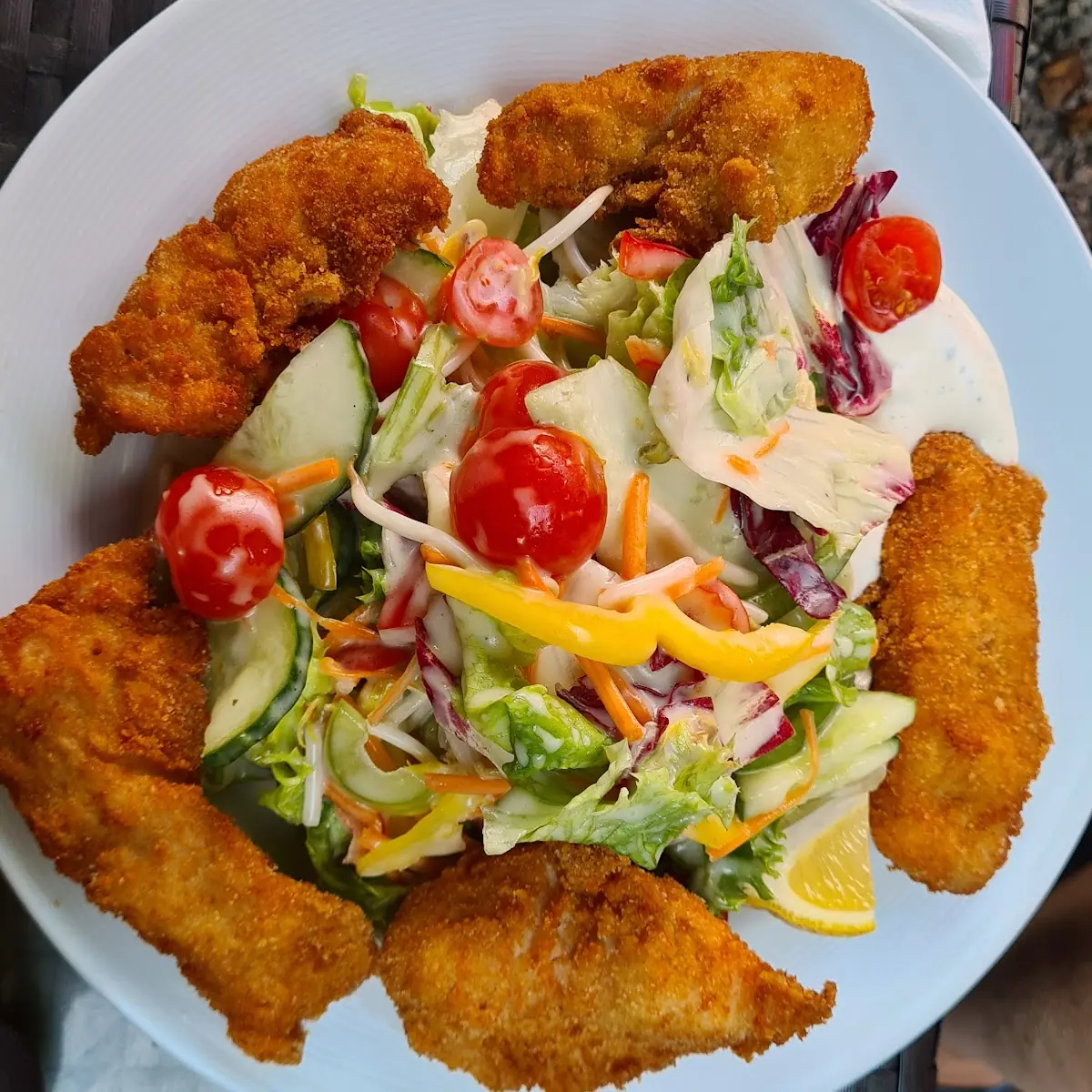 Salat Mit Hünerstreifen