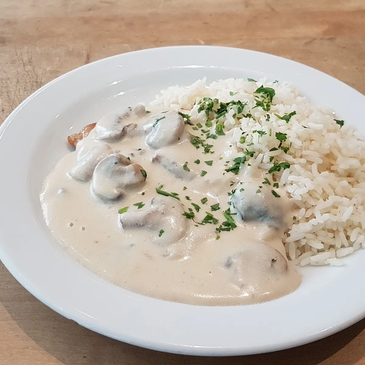 Champignonschnitzel Mit Reis