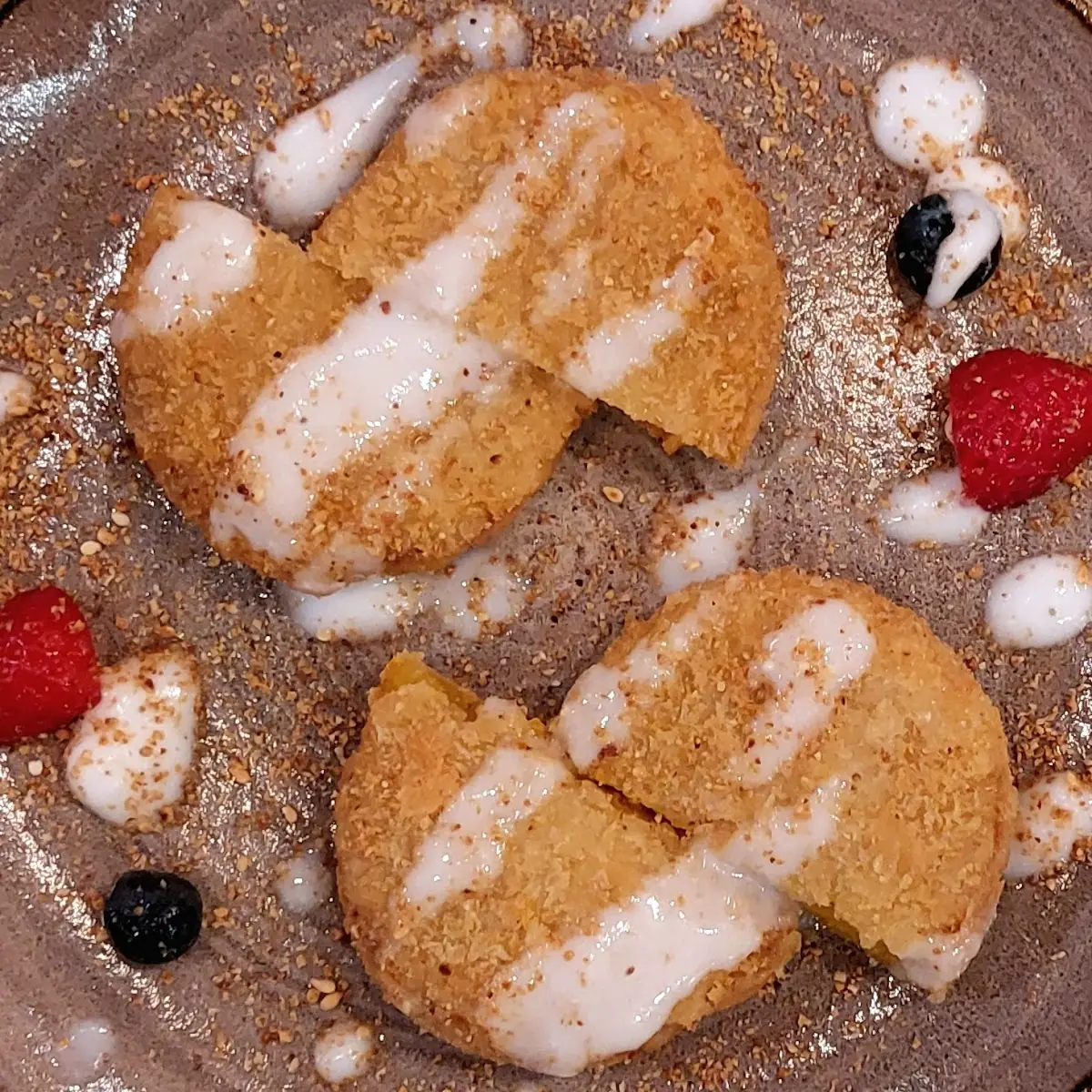 Frittierter Kürbiskuchen