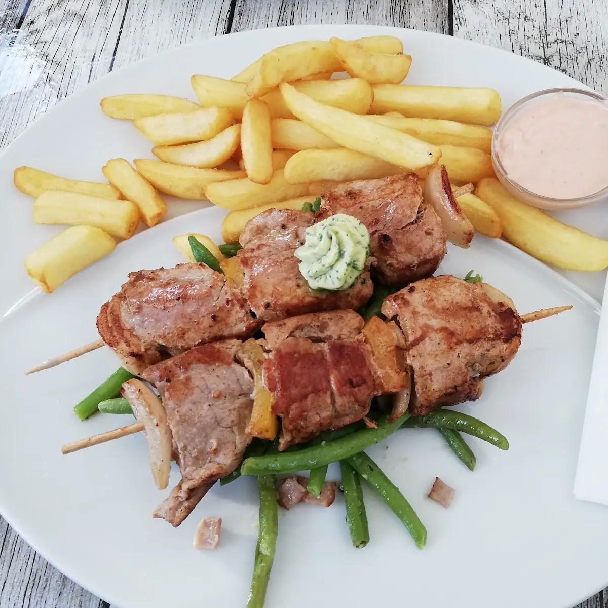 Schweinsmedaillonsspieß