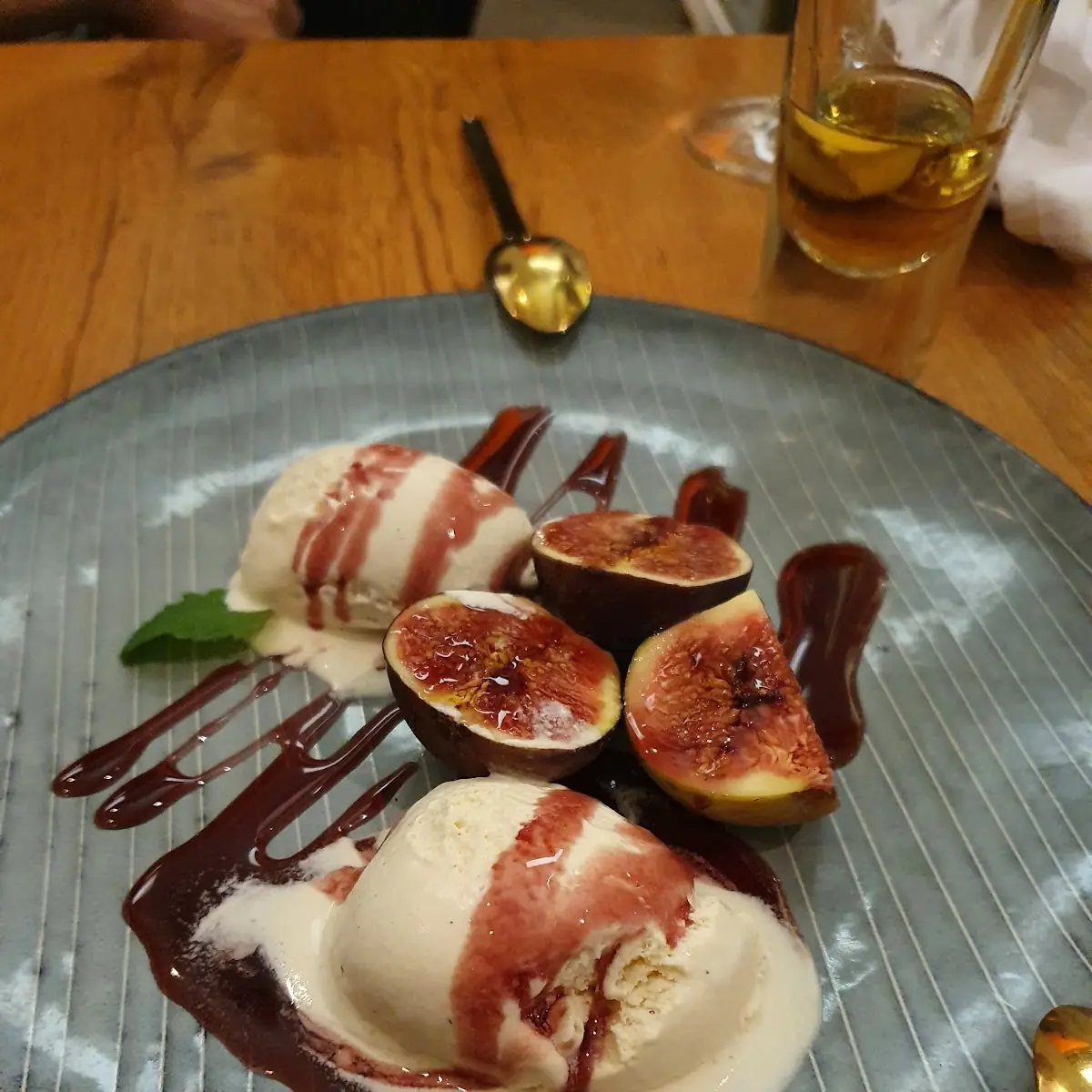 Figs in Red Wine with Vanilla Ice Cream