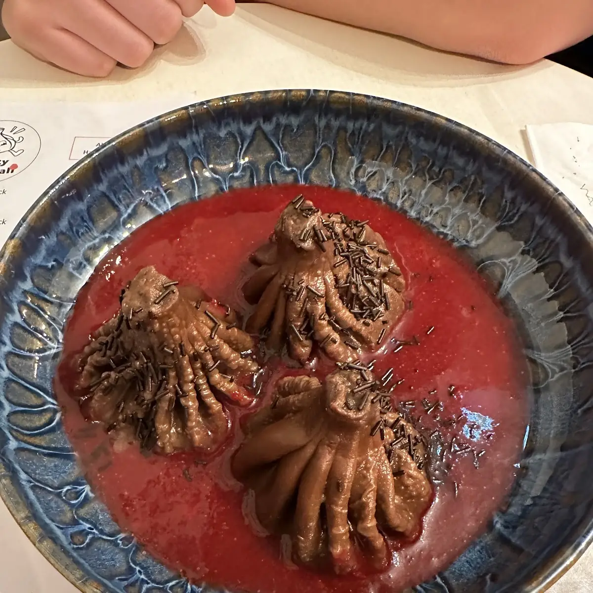 Sweet Khinkali with Nutella&Sour Cherry
