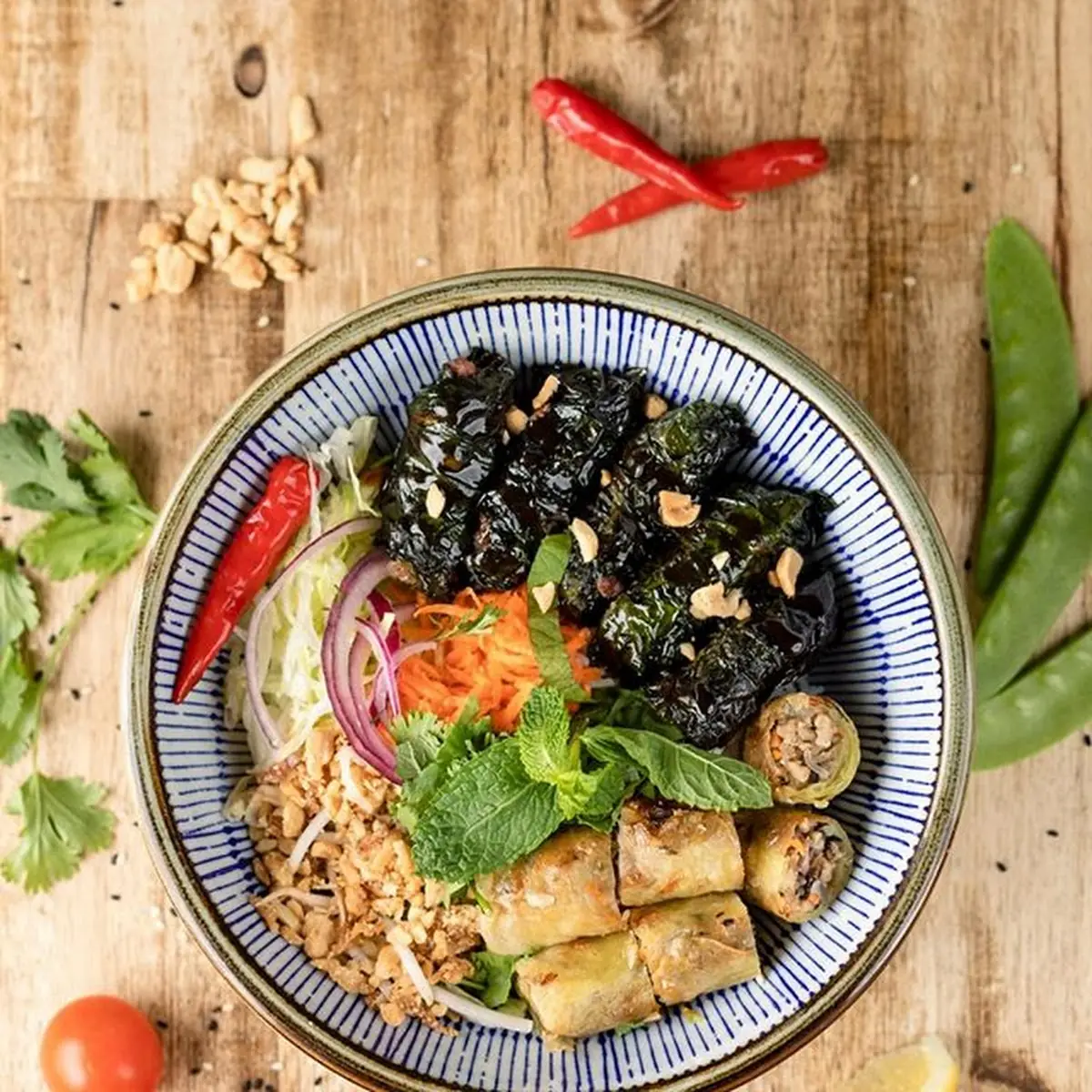 Bun Bo La Lot Chay Vegan