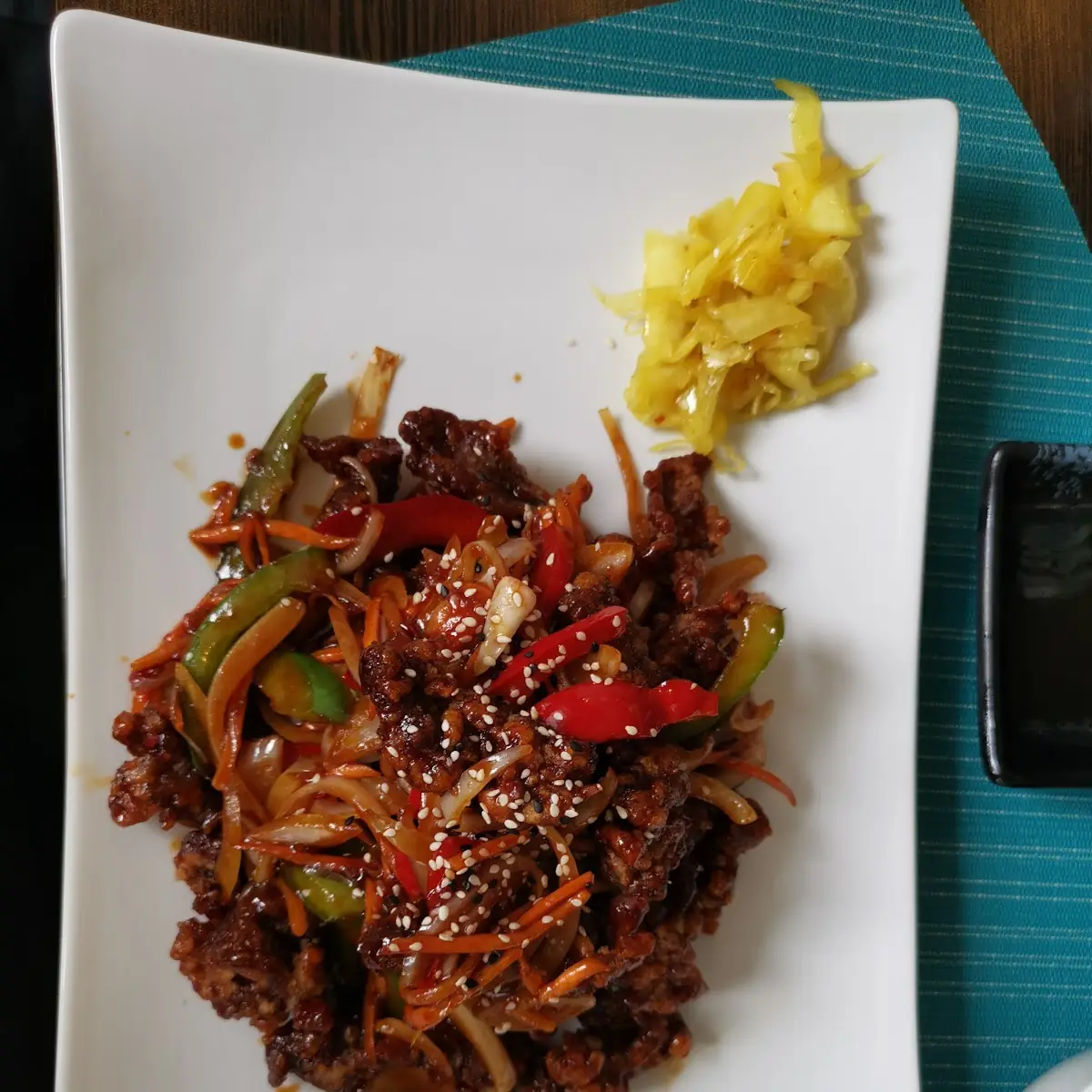 Gan-bian Rindfleisch Platte