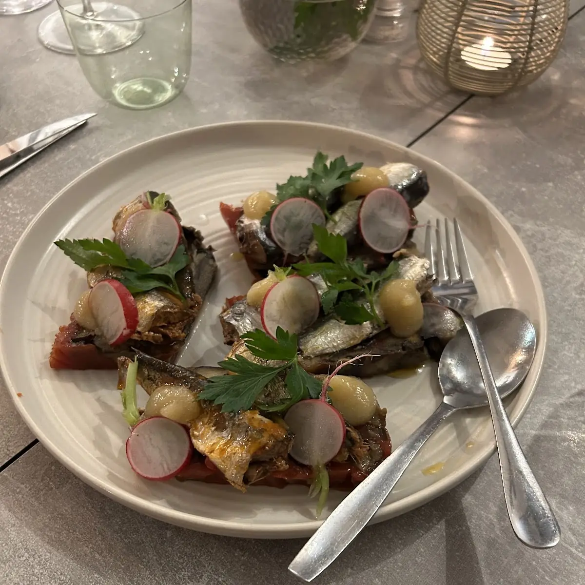 Sardinen Auf Gemüse