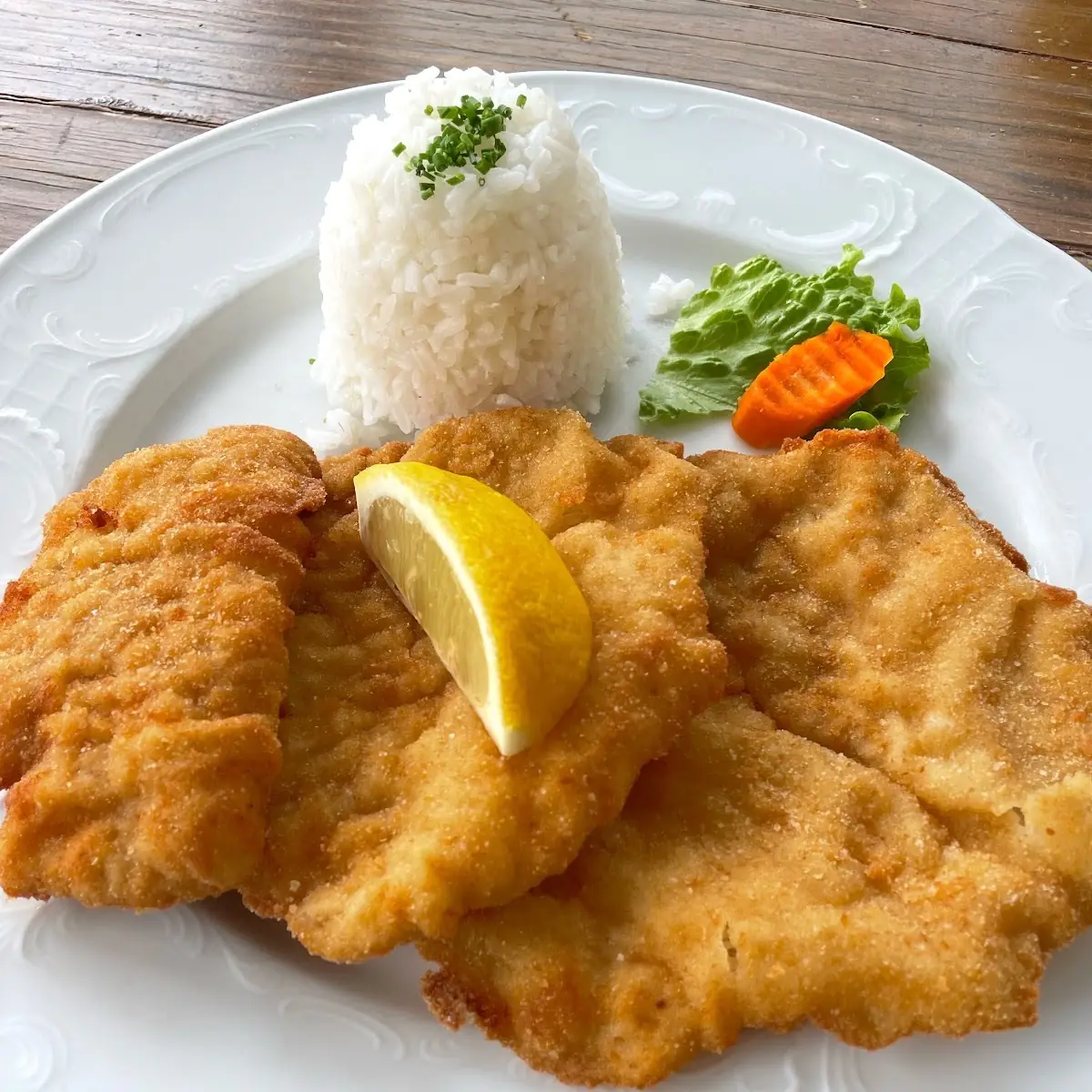 Wienerschnitzel Mit Reis