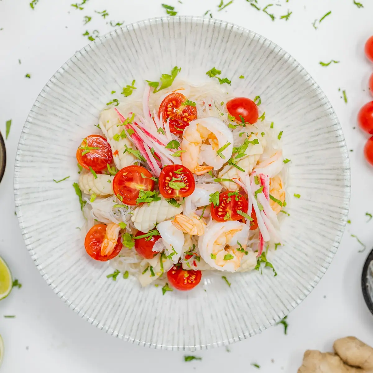 Glasnudelsalat Mit Meeresfrüchten