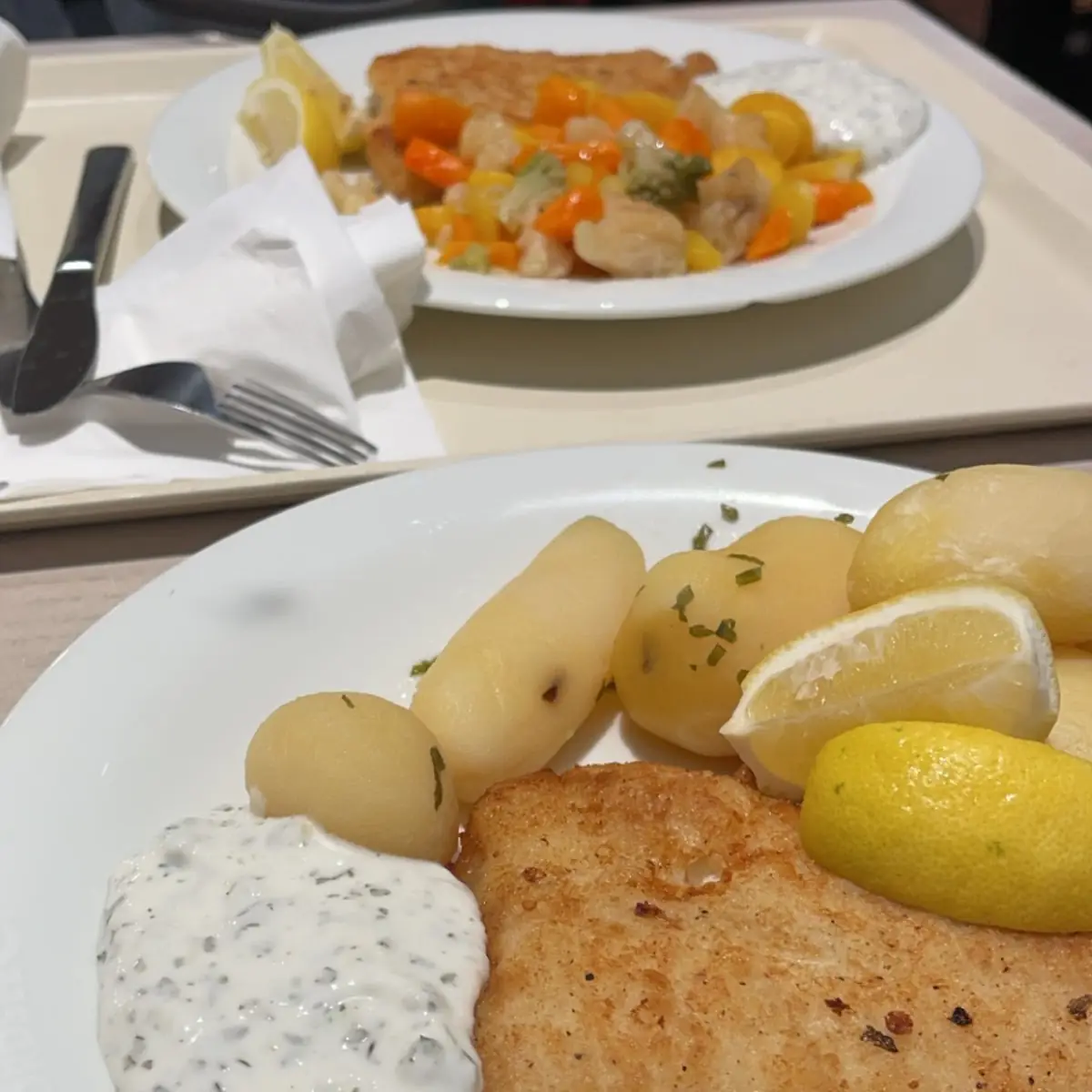 Pazifisches Schollenfilet Mit Beilage
