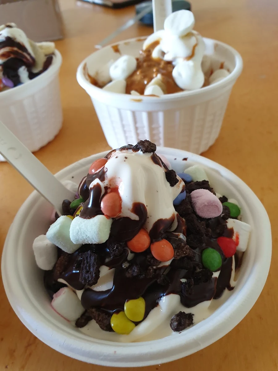 Frozen Yoghurt Mit Topping Nach Wahl
