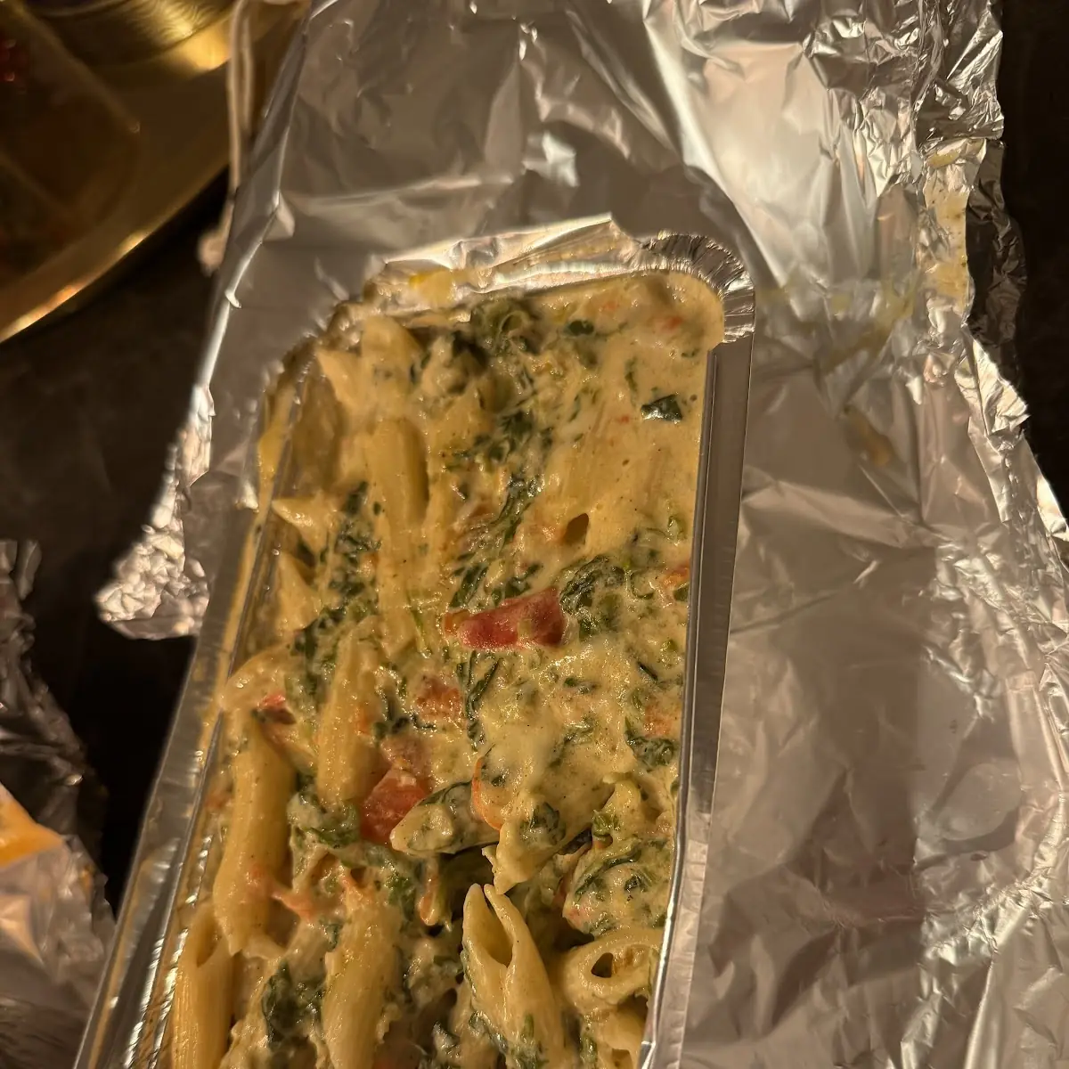 Penne Mit Blattspinat Und Schinken