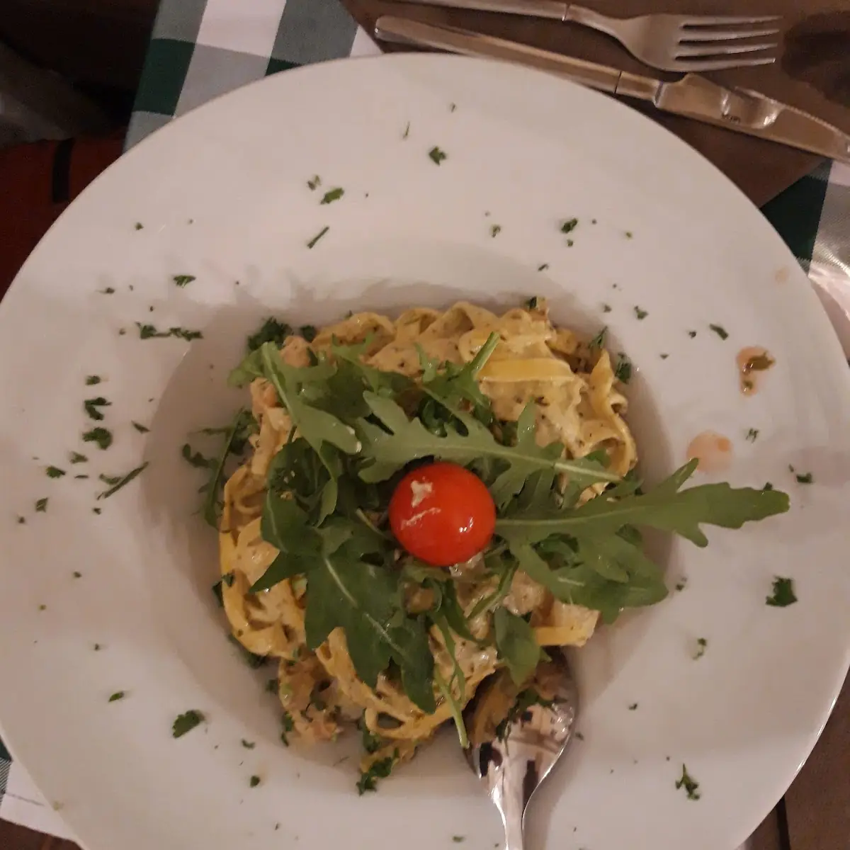 Tagliatella Pesta Mit Garnelen