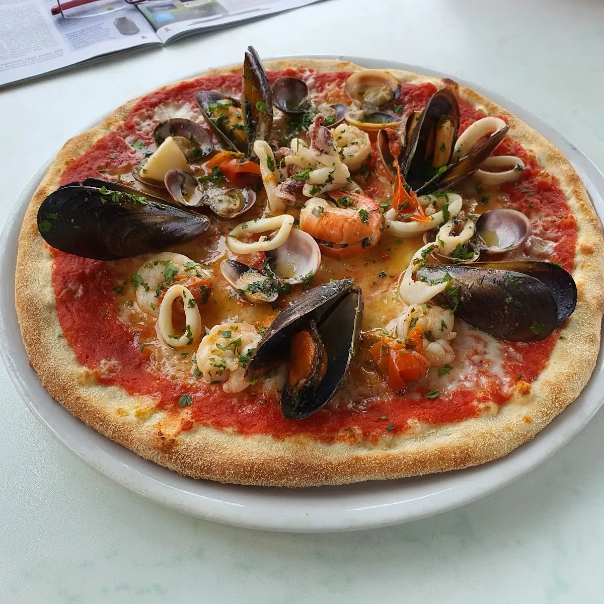 Pizza Frutti Di Mare Ohne Mozzarella