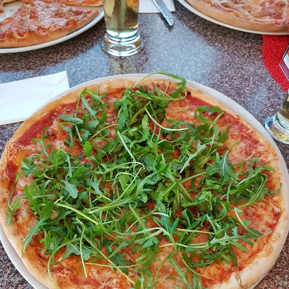 Pizza Margherita with Arugula