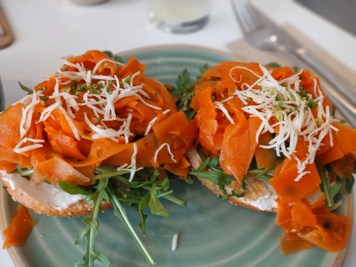 Veganer Lachs Begel