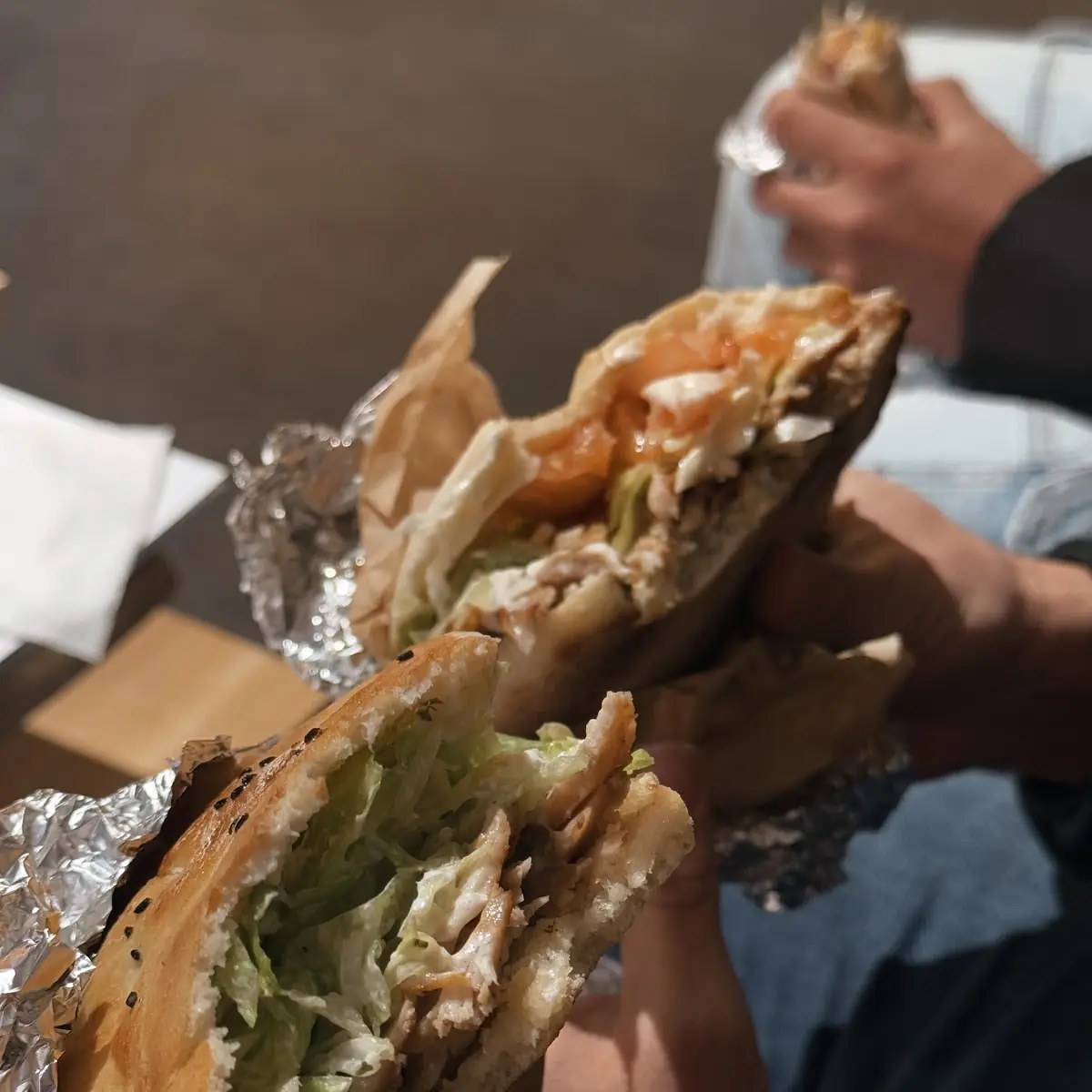 Döner Kebab Mit Hünerfleisch