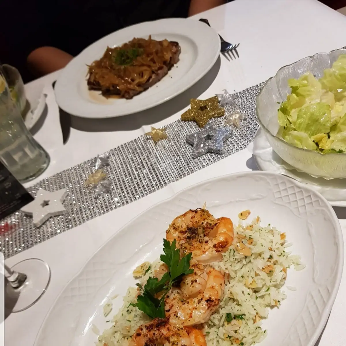 Garnelenspieß Mit Mandelreis