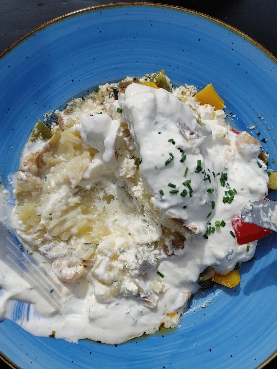 Wässrige Ofenkartoffel Mit Sour Cream
