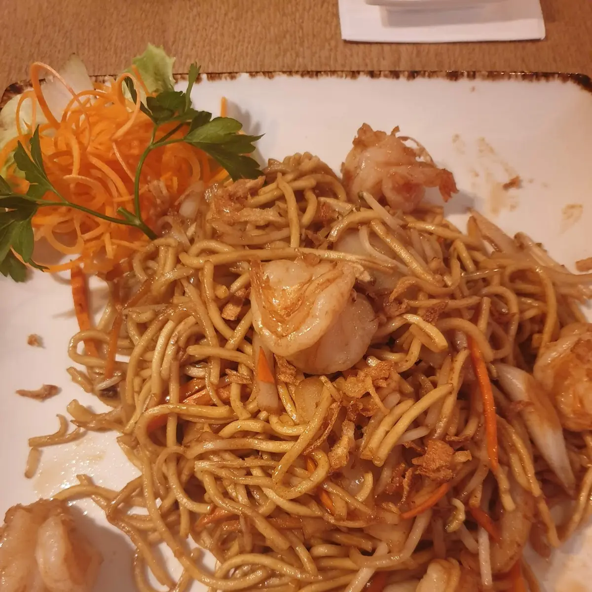 Gebratene Nudeln Mit Garnelen