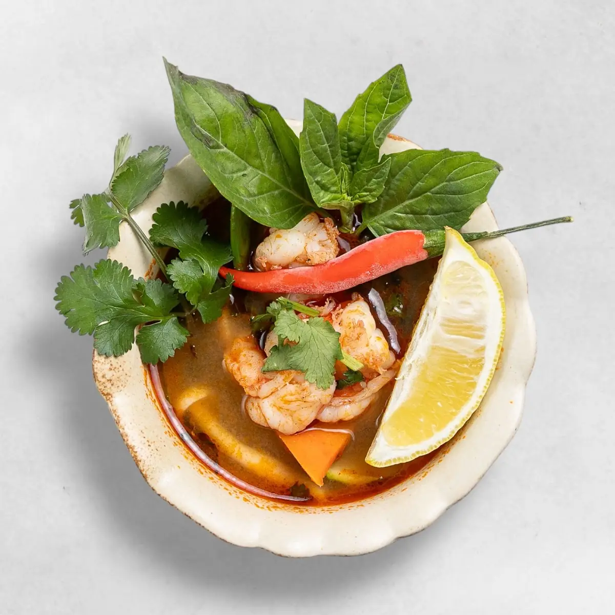Thai Red Curry Mit Tiger Garnelen