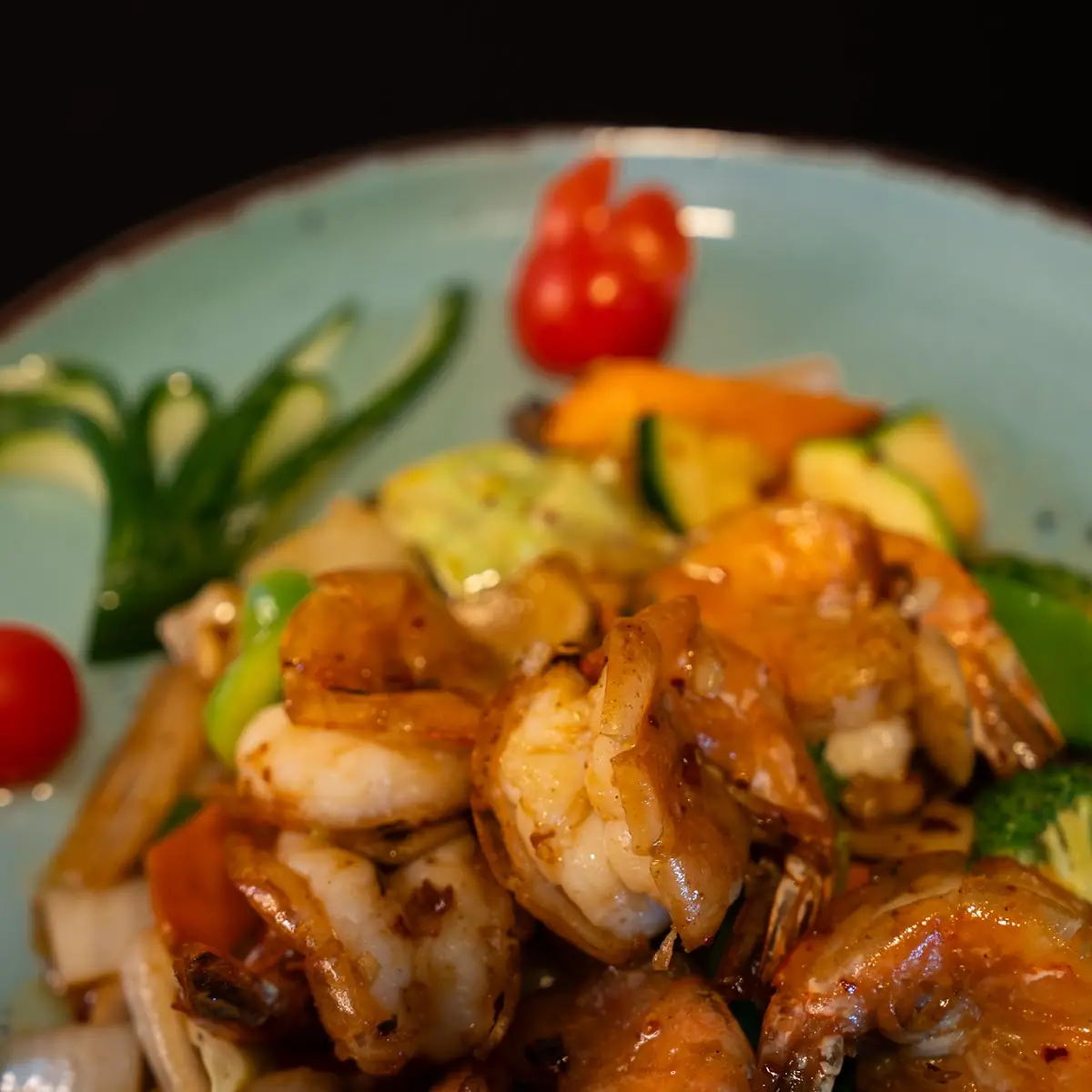 Gong Bao Riesengarnelen Scharf
