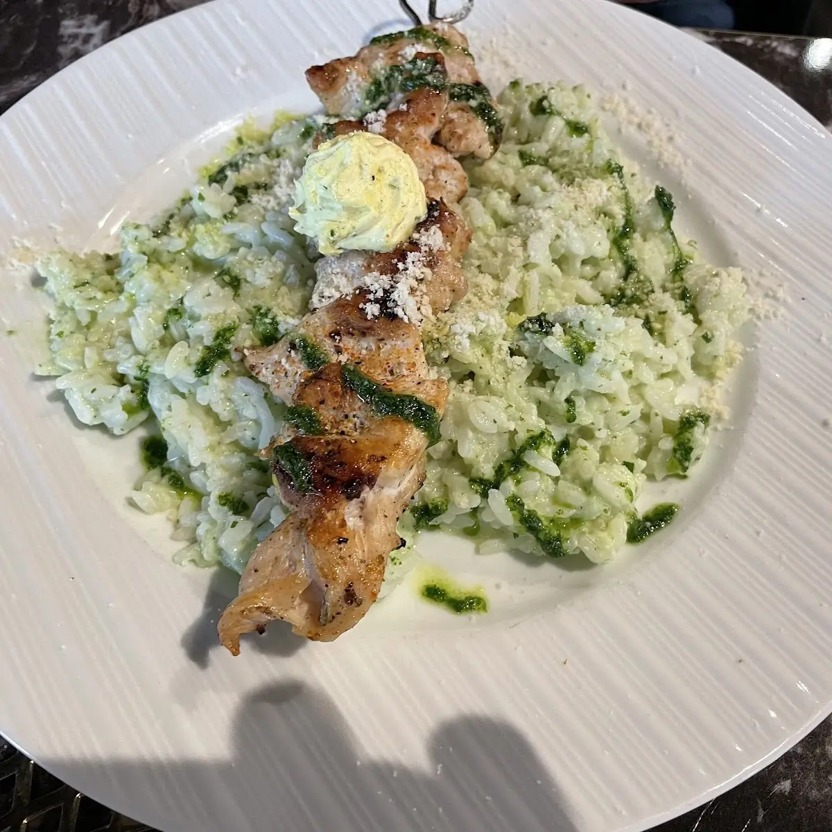 Bärlauchrisotto Mit Fleispieß