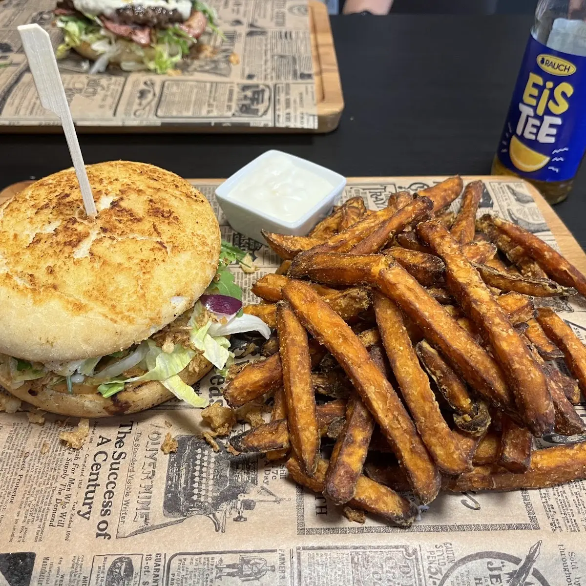 Veggie Burger Sweet Potato Fries