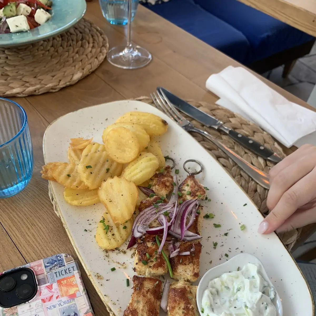 Souvlaki Mit Hühnerbrust