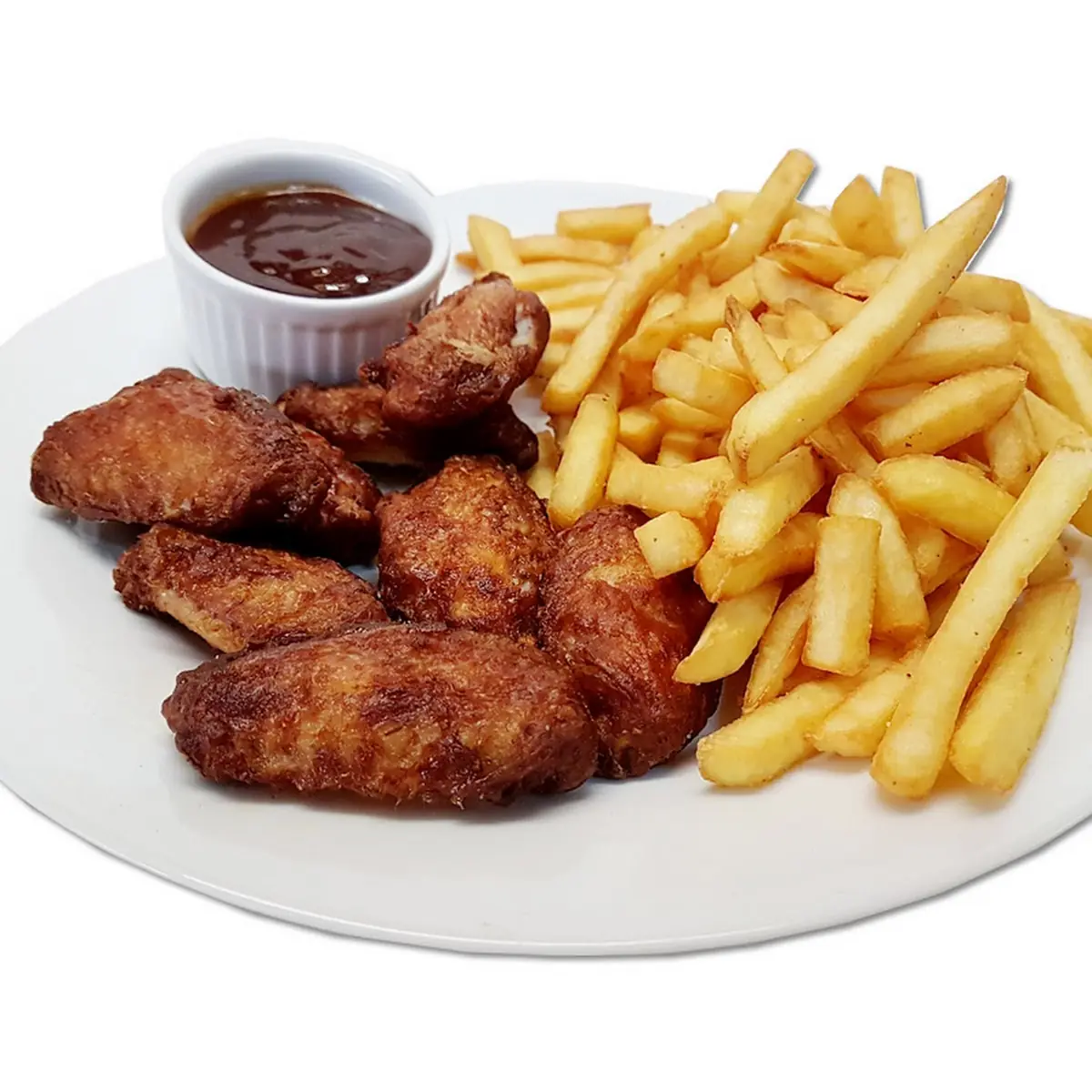 Chiken Wings Mit Pommes