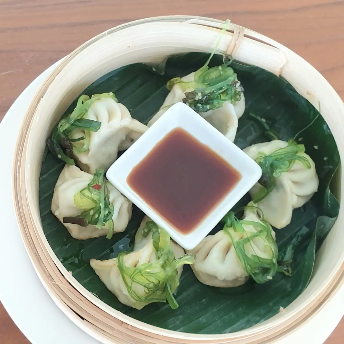 Gyoza Schwein Junglauch Soja Dip Wakame