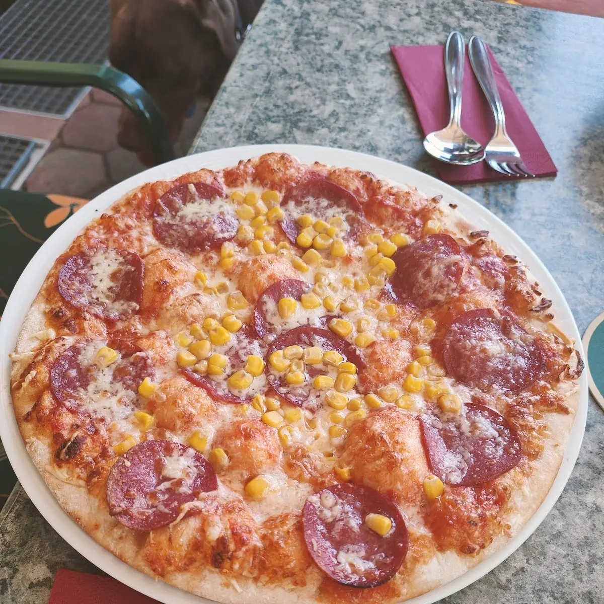 Pizza Salami Mit Mais